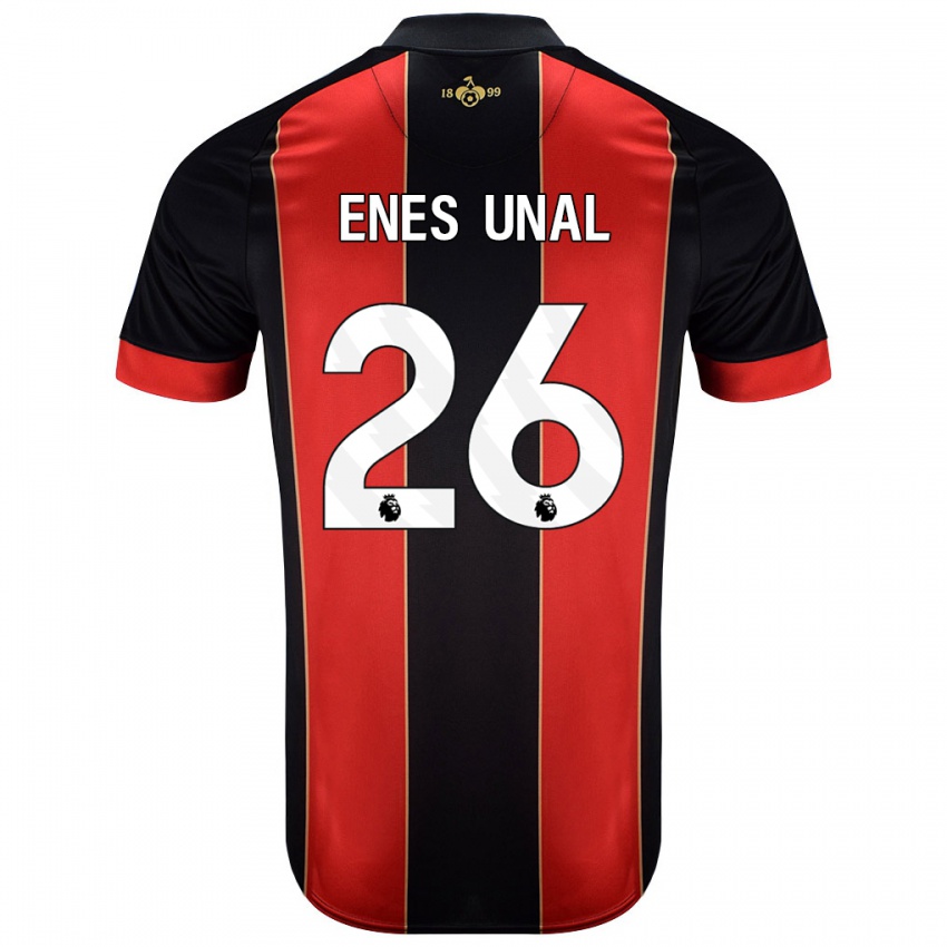 Kinderen Enes Ünal #26 Rood Zwart Thuisshirt Thuistenue 2024/25 T-Shirt