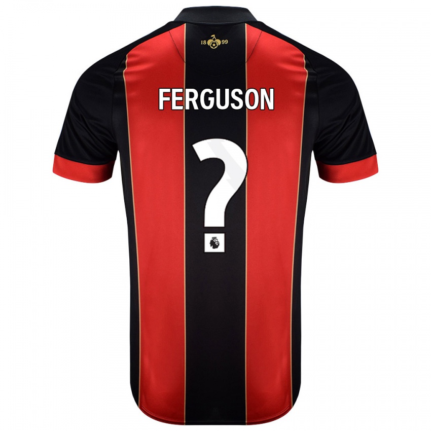 Kinderen Josh Ferguson #0 Rood Zwart Thuisshirt Thuistenue 2024/25 T-Shirt