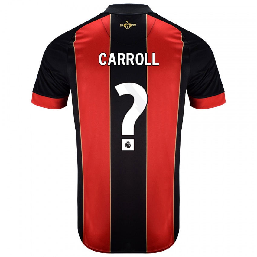 Kinderen Ryan Carroll #0 Rood Zwart Thuisshirt Thuistenue 2024/25 T-Shirt