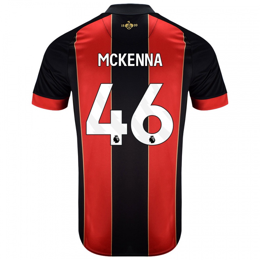 Kinderen Callan Mckenna #46 Rood Zwart Thuisshirt Thuistenue 2024/25 T-Shirt