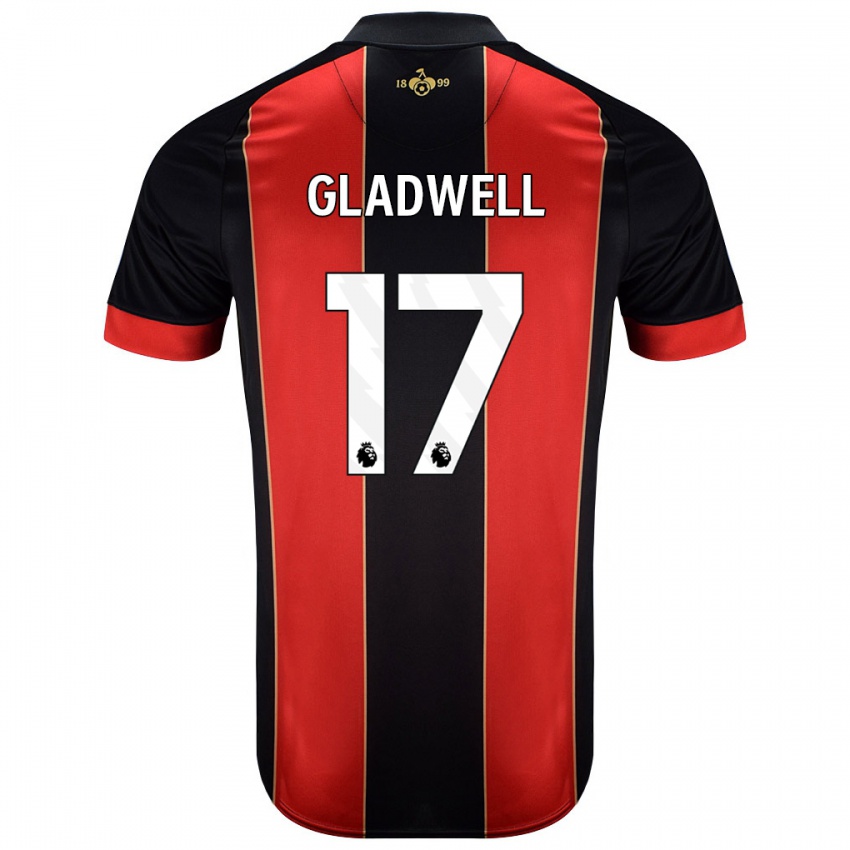 Kinderen Molly Gladwell #17 Rood Zwart Thuisshirt Thuistenue 2024/25 T-Shirt