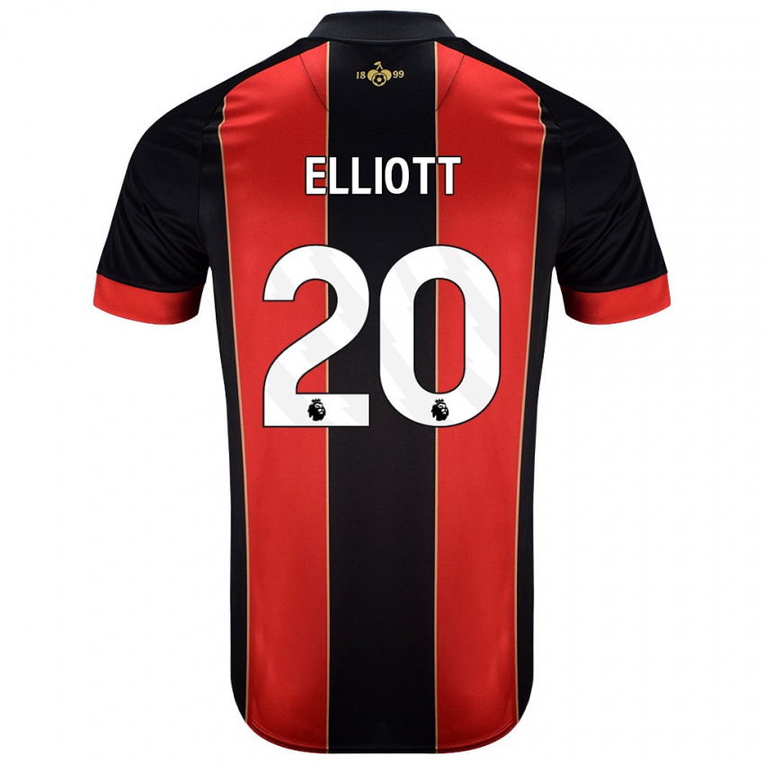 Kinderen Kaitlyn Elliott #20 Rood Zwart Thuisshirt Thuistenue 2024/25 T-Shirt