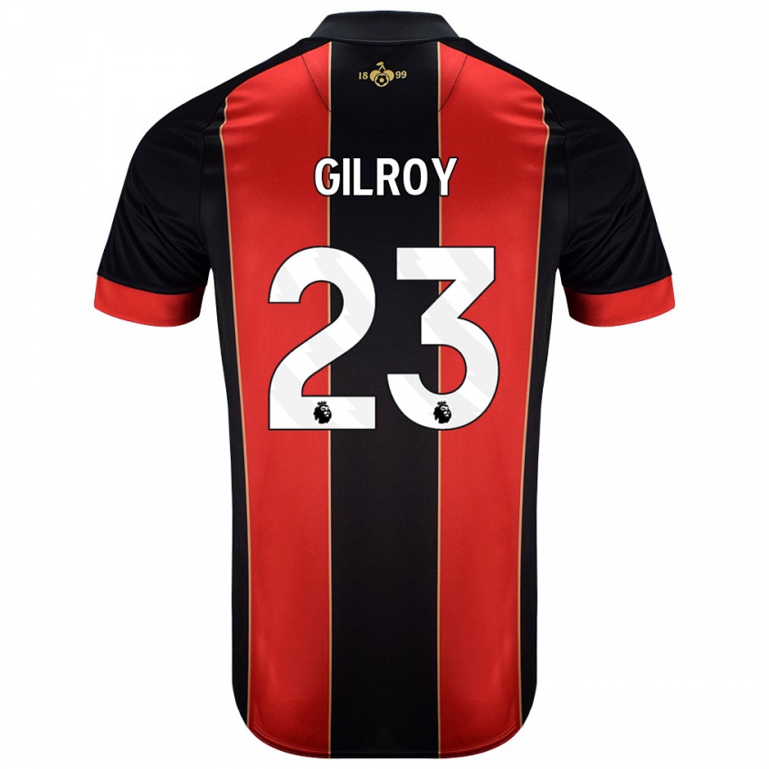 Kinderen Chloe Gilroy #23 Rood Zwart Thuisshirt Thuistenue 2024/25 T-Shirt