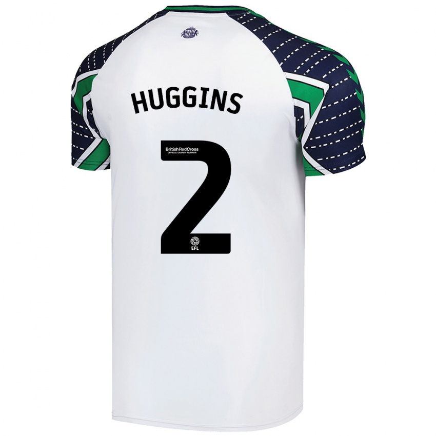 Kinderen Niall Huggins #2 Wit Uitshirt Uittenue 2024/25 T-Shirt