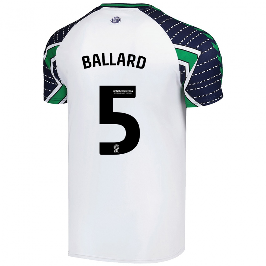 Kinderen Daniel Ballard #5 Wit Uitshirt Uittenue 2024/25 T-Shirt