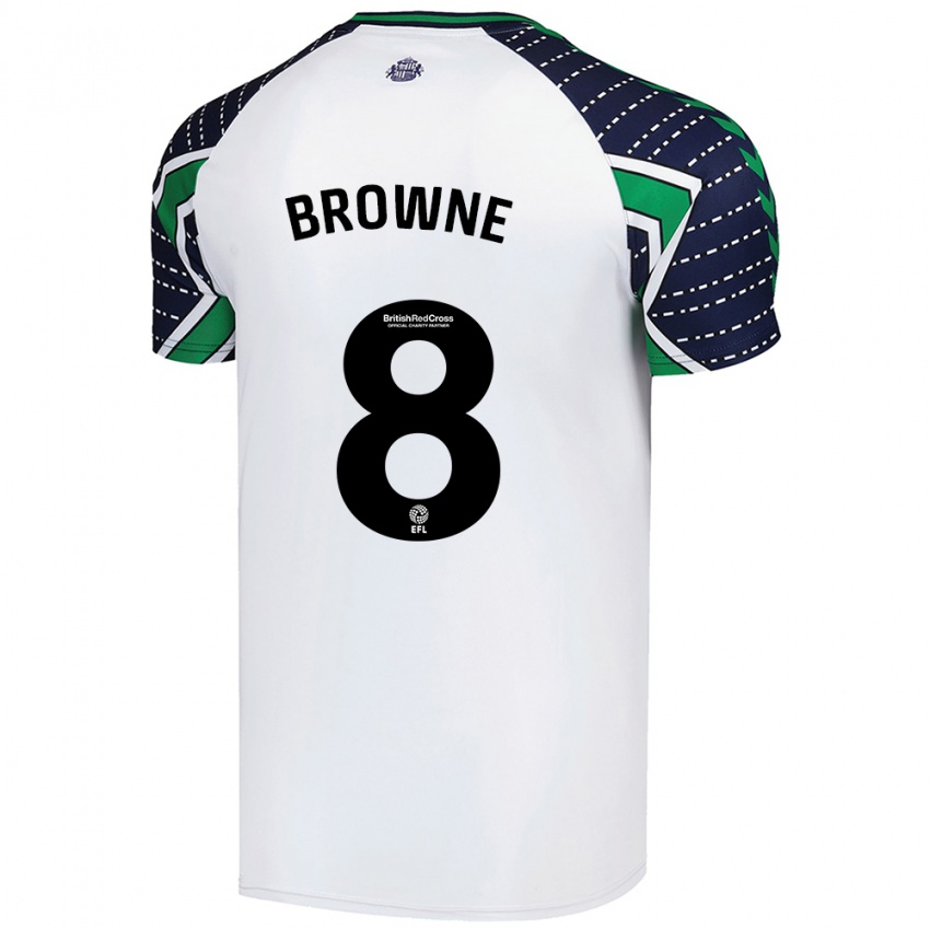 Kinderen Alan Browne #8 Wit Uitshirt Uittenue 2024/25 T-Shirt