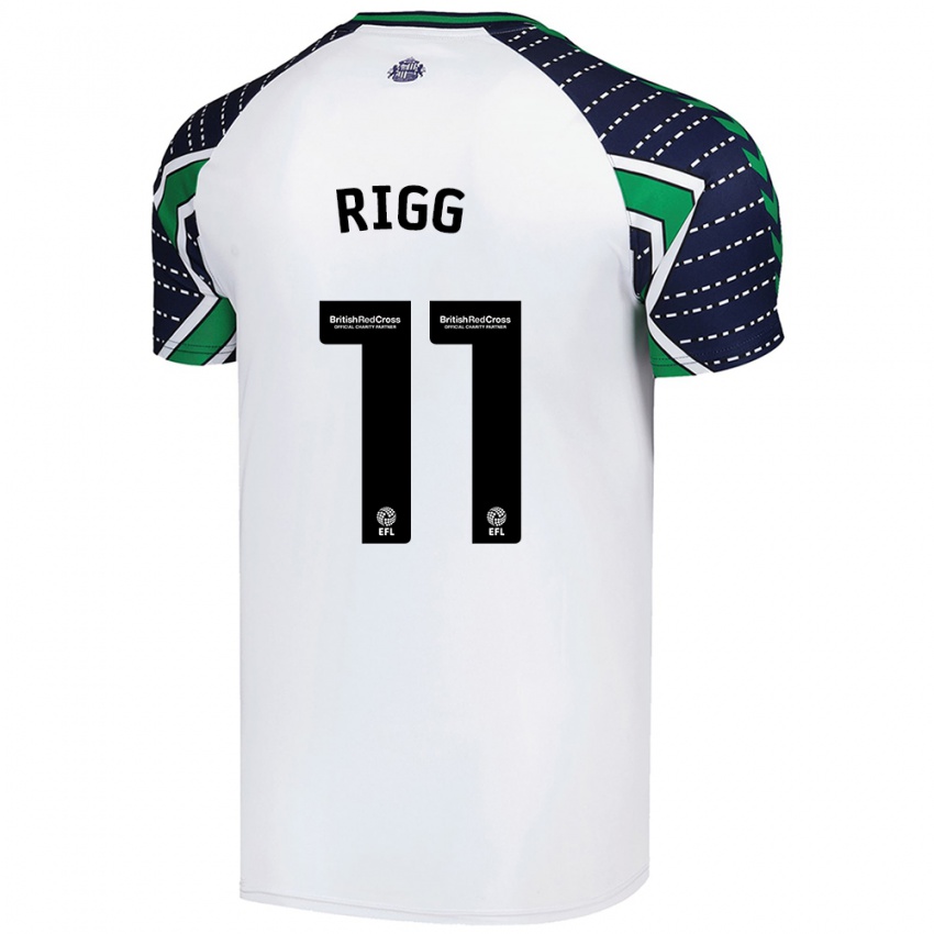 Kinderen Chris Rigg #11 Wit Uitshirt Uittenue 2024/25 T-Shirt