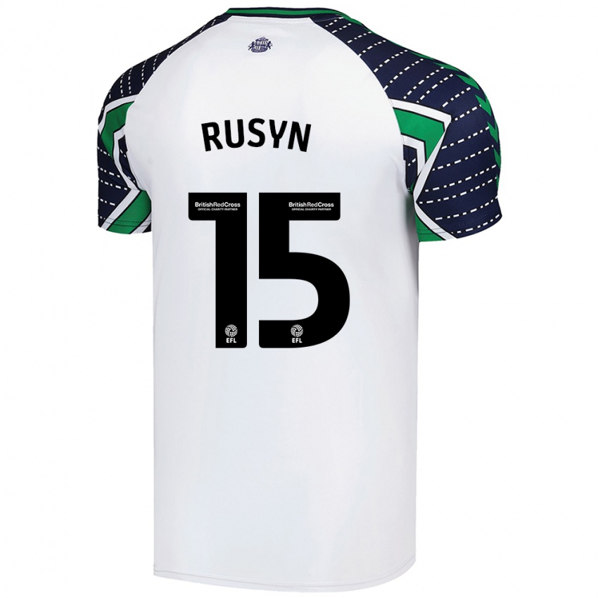 Kinderen Nazariy Rusyn #15 Wit Uitshirt Uittenue 2024/25 T-Shirt