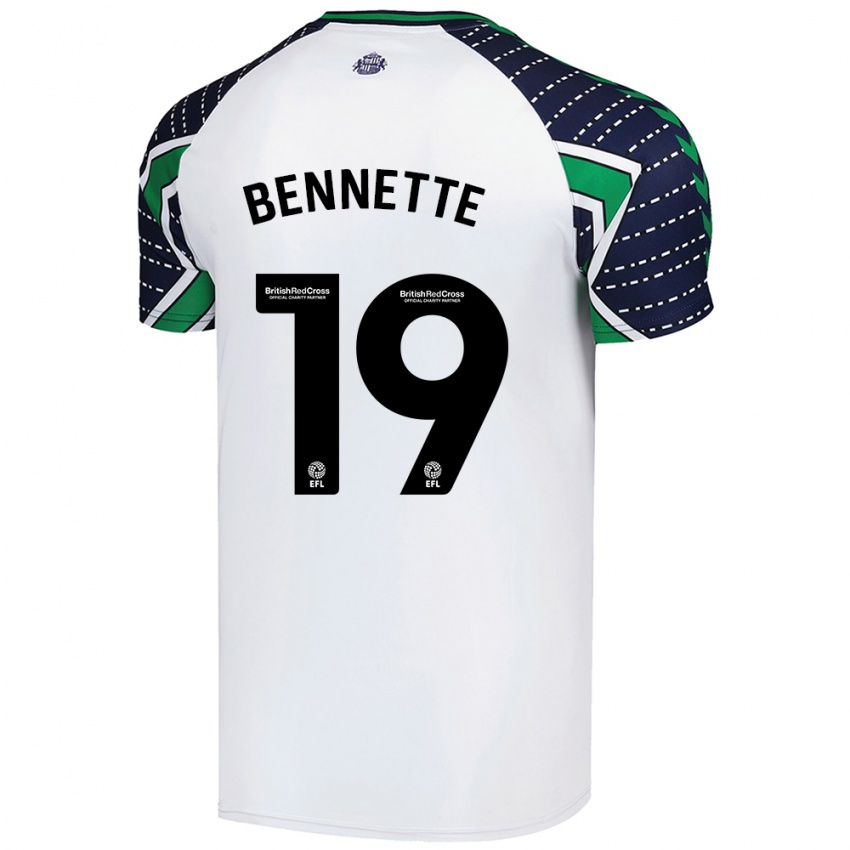 Kinderen Jewison Bennette #19 Wit Uitshirt Uittenue 2024/25 T-Shirt