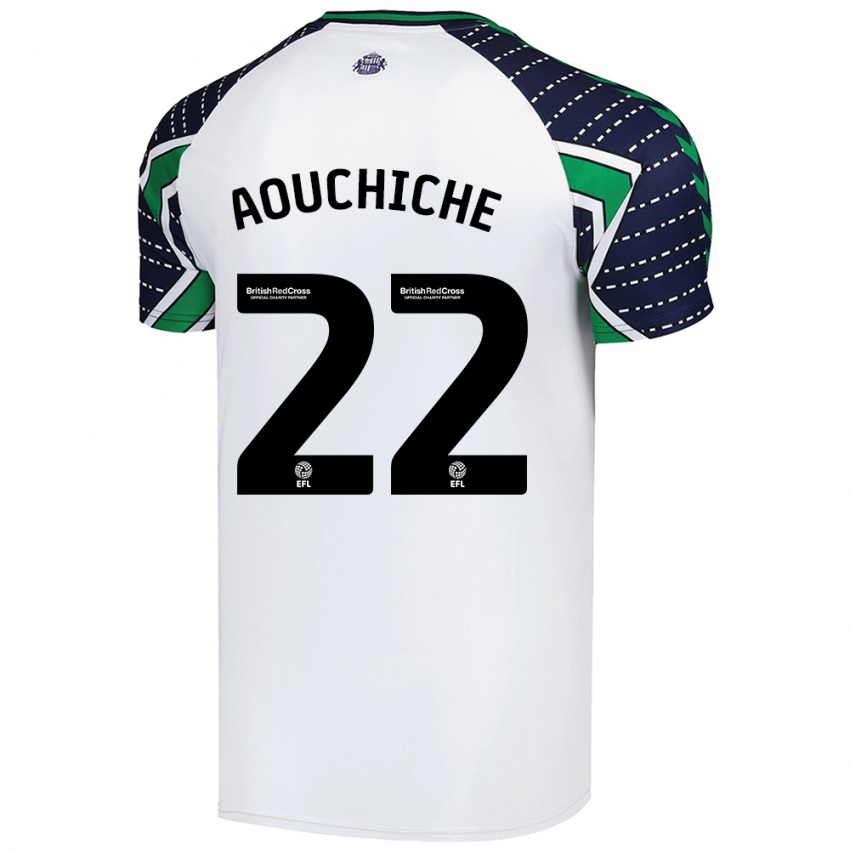 Kinderen Adil Aouchiche #22 Wit Uitshirt Uittenue 2024/25 T-Shirt