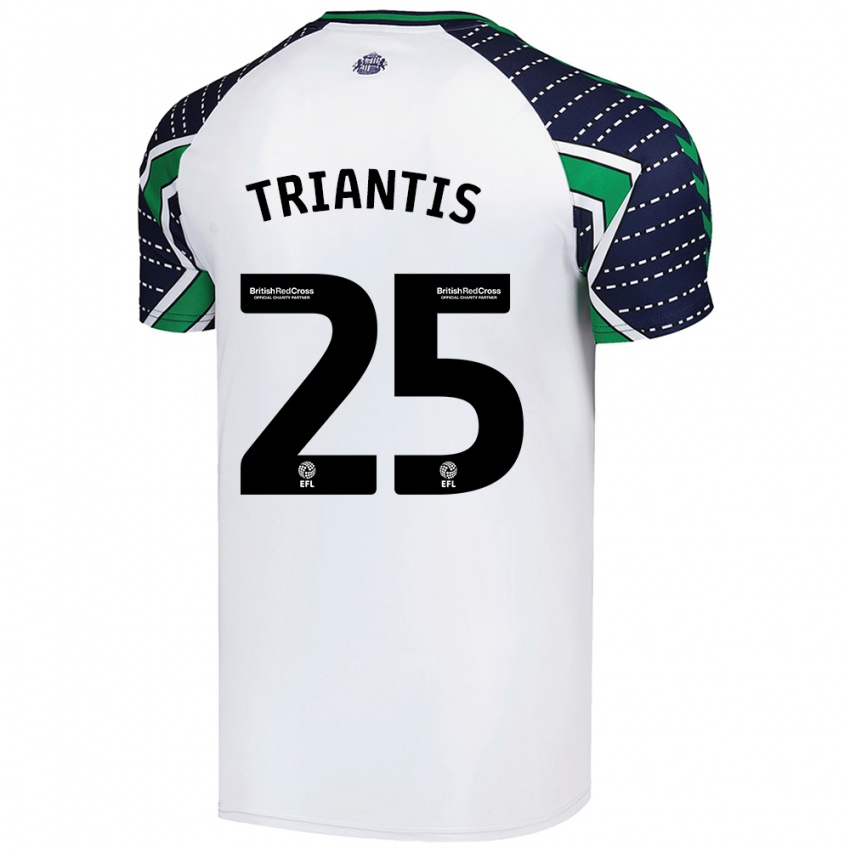 Kinderen Nectarios Triantis #25 Wit Uitshirt Uittenue 2024/25 T-Shirt