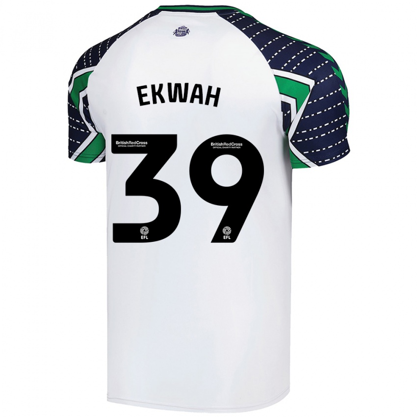 Kinderen Pierre Ekwah #39 Wit Uitshirt Uittenue 2024/25 T-Shirt