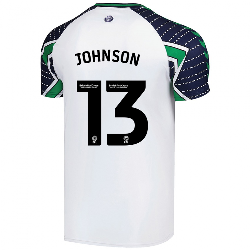 Kinderen Zak Johnson #13 Wit Uitshirt Uittenue 2024/25 T-Shirt