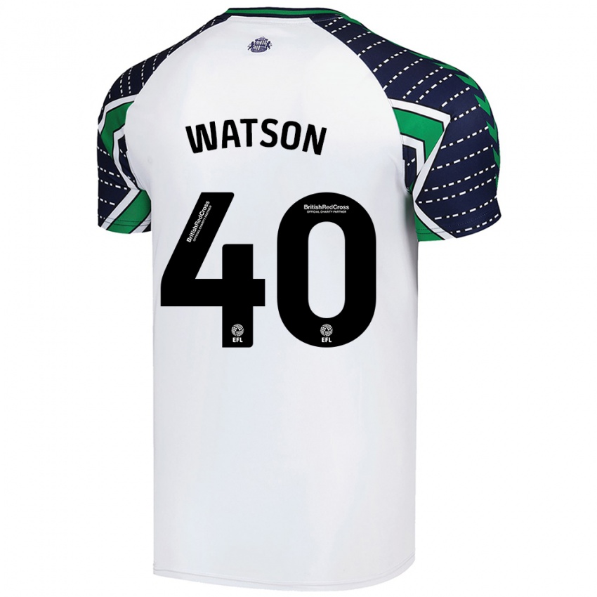 Kinderen Tom Watson #40 Wit Uitshirt Uittenue 2024/25 T-Shirt