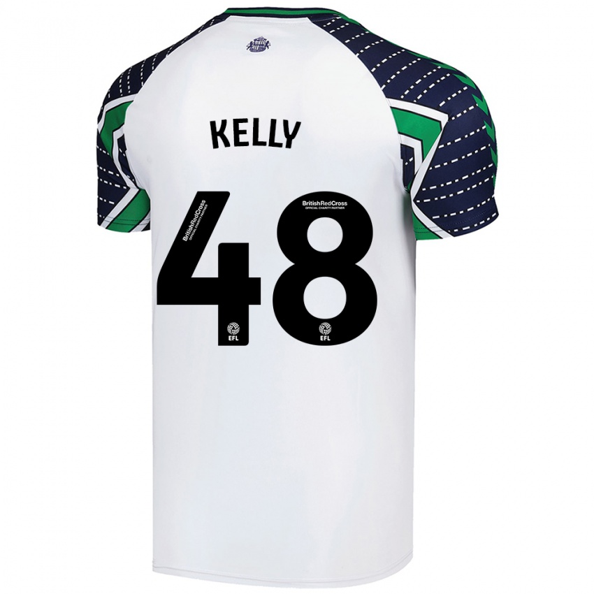 Kinderen Caden Kelly #48 Wit Uitshirt Uittenue 2024/25 T-Shirt