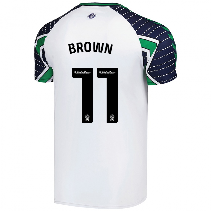 Kinderen Jessica Brown #11 Wit Uitshirt Uittenue 2024/25 T-Shirt