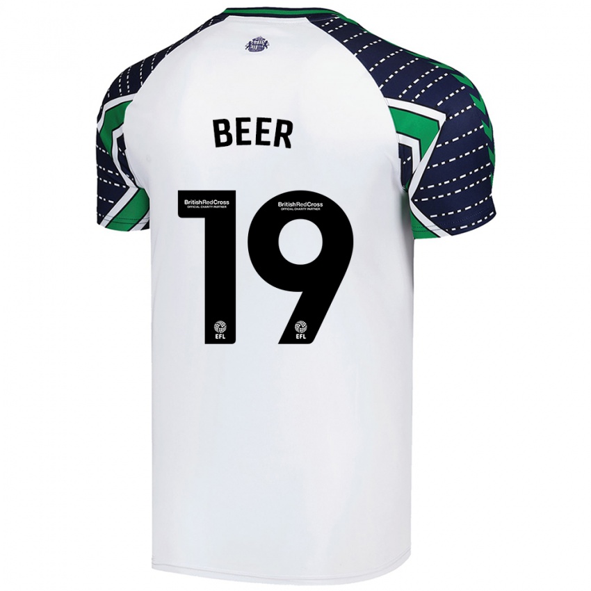 Kinderen Megan Beer #19 Wit Uitshirt Uittenue 2024/25 T-Shirt