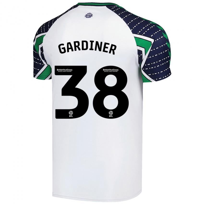 Kinderen Harry Gardiner #38 Wit Uitshirt Uittenue 2024/25 T-Shirt