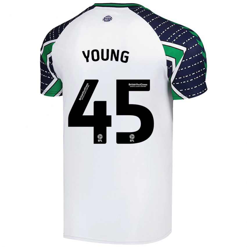 Kinderen Matthew Young #45 Wit Uitshirt Uittenue 2024/25 T-Shirt