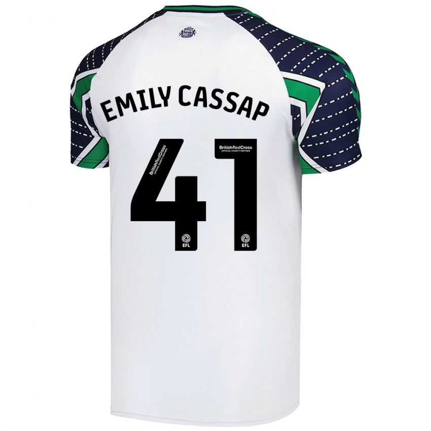 Kinderen Emily Cassap #41 Wit Uitshirt Uittenue 2024/25 T-Shirt