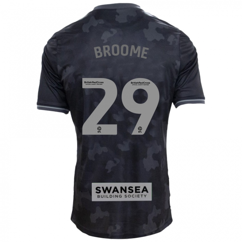 Kinderen Nathan Broome #29 Zwart Uitshirt Uittenue 2024/25 T-Shirt