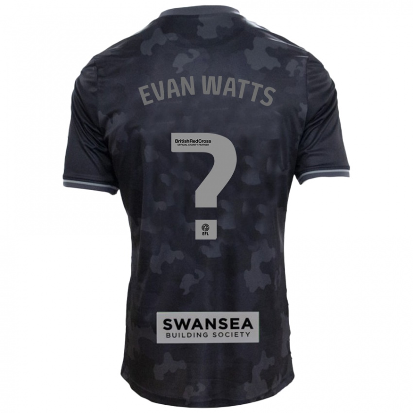 Kinderen Evan Watts #0 Zwart Uitshirt Uittenue 2024/25 T-Shirt