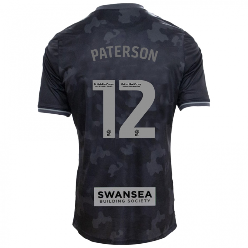 Kinderen Jamie Paterson #12 Zwart Uitshirt Uittenue 2024/25 T-Shirt