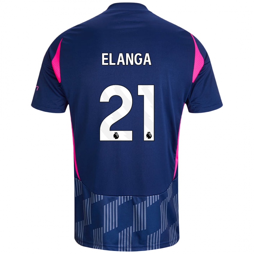 Kinderen Anthony Elanga #21 Koningsblauw Roze Uitshirt Uittenue 2024/25 T-Shirt