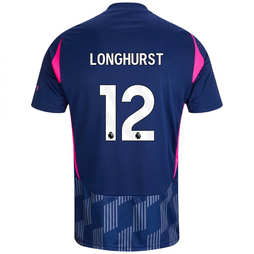 Kinderen Kate Longhurst #12 Koningsblauw Roze Uitshirt Uittenue 2024/25 T-Shirt