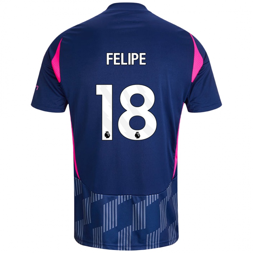 Kinderen Felipe #18 Koningsblauw Roze Uitshirt Uittenue 2024/25 T-Shirt