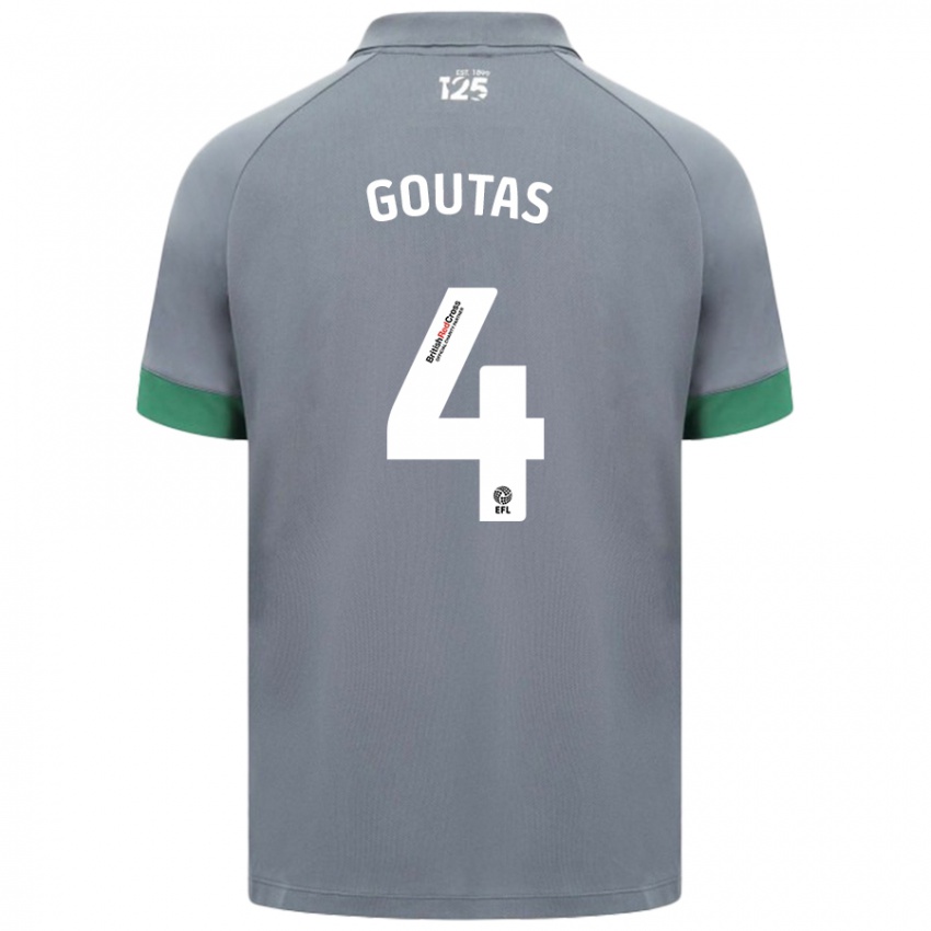 Kinderen Dimitrios Goutas #4 Donkergrijs Uitshirt Uittenue 2024/25 T-Shirt