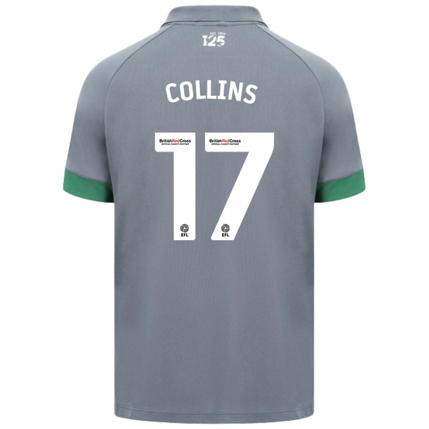 Kinderen Jamilu Collins #17 Donkergrijs Uitshirt Uittenue 2024/25 T-Shirt