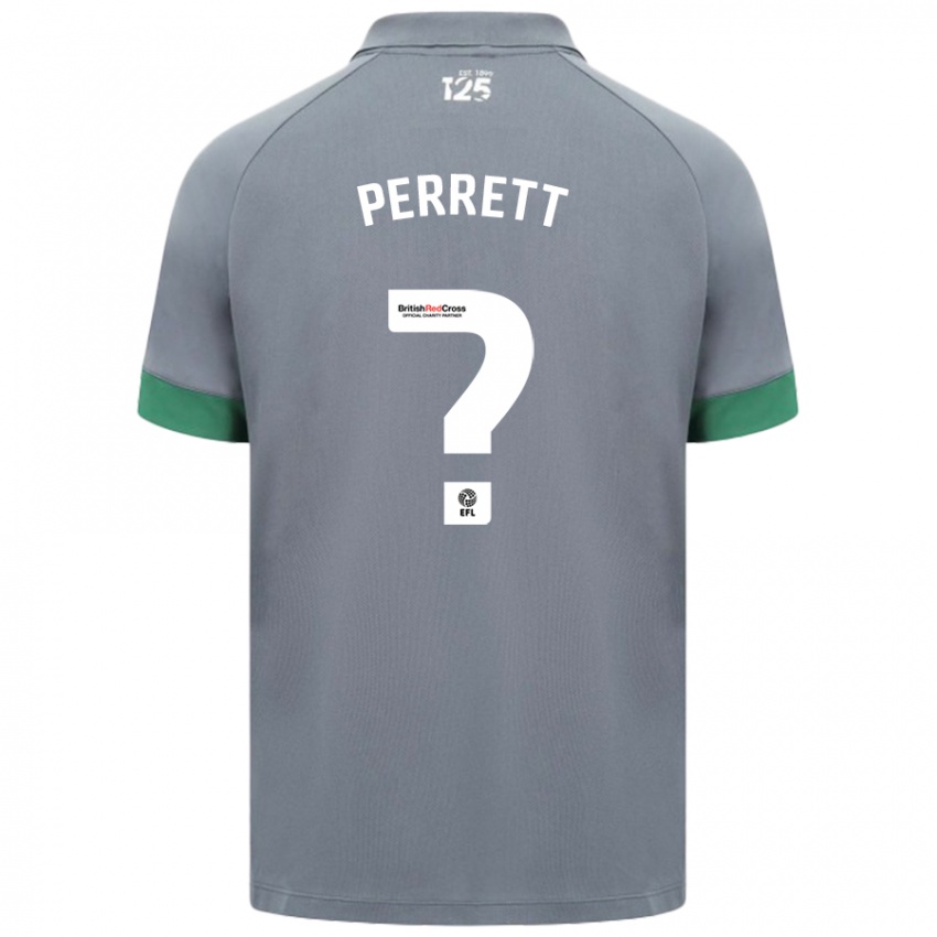 Kinderen Troy Perrett #0 Donkergrijs Uitshirt Uittenue 2024/25 T-Shirt