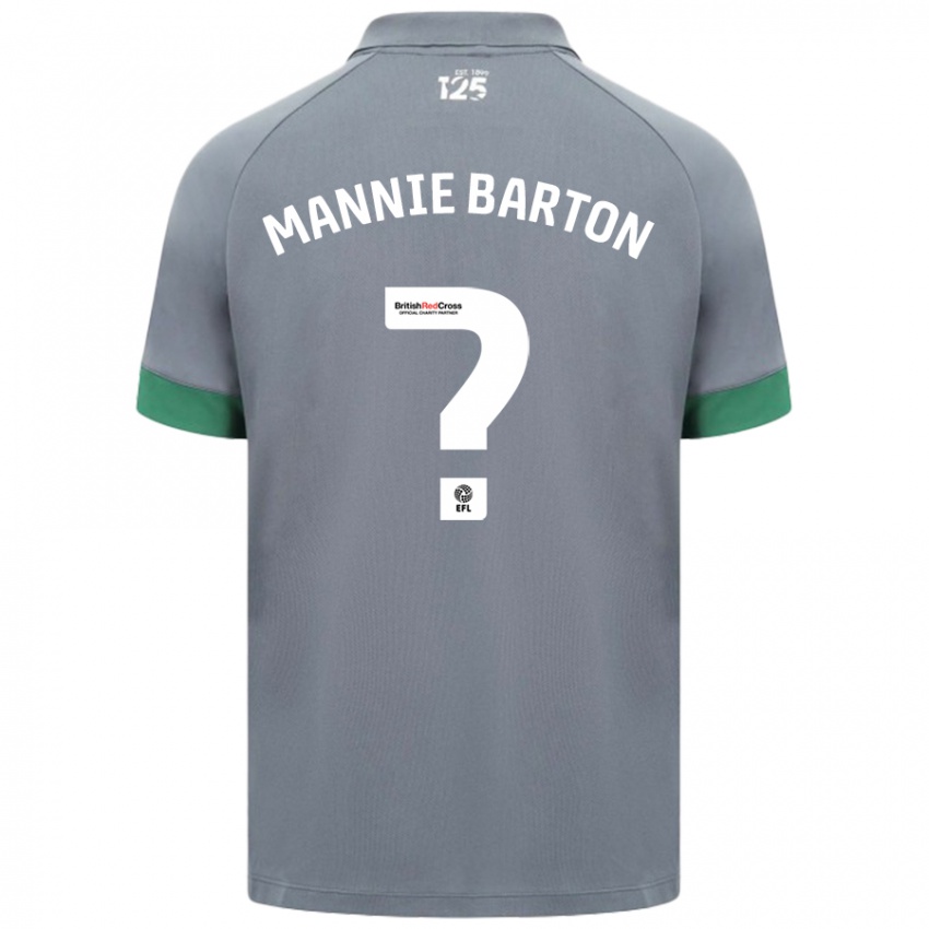 Kinderen Mannie Barton #0 Donkergrijs Uitshirt Uittenue 2024/25 T-Shirt