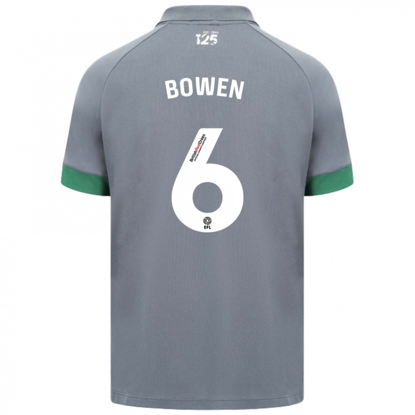 Kinderen Megan Bowen #6 Donkergrijs Uitshirt Uittenue 2024/25 T-Shirt