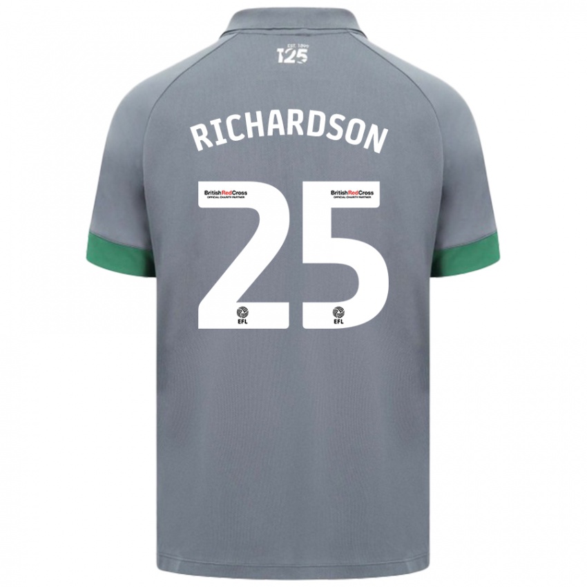 Kinderen Tija Richardson #25 Donkergrijs Uitshirt Uittenue 2024/25 T-Shirt