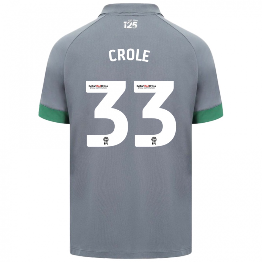 Kinderen James Crole #33 Donkergrijs Uitshirt Uittenue 2024/25 T-Shirt