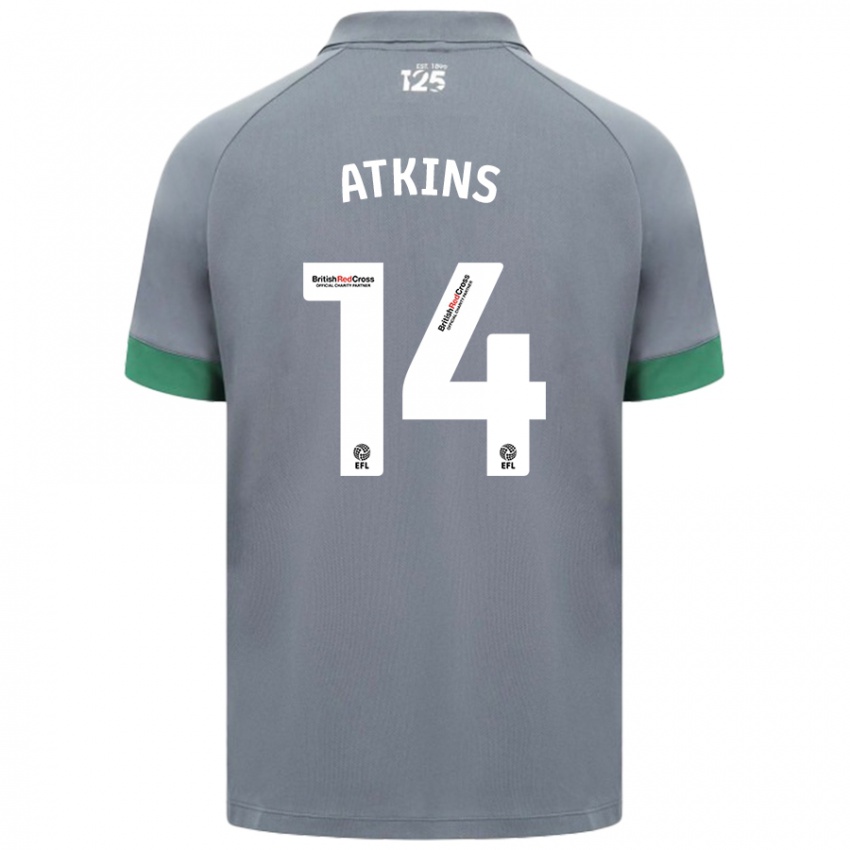 Kinderen Zoe Atkins #14 Donkergrijs Uitshirt Uittenue 2024/25 T-Shirt