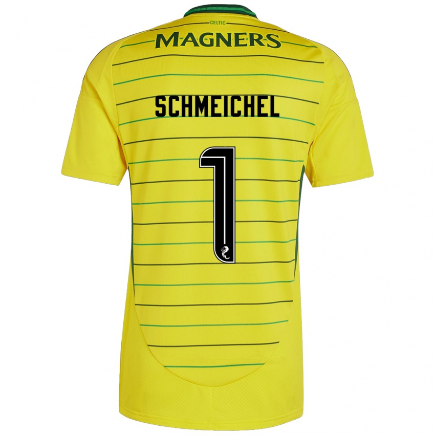 Kinderen Kasper Schmeichel #1 Geel Uitshirt Uittenue 2024/25 T-Shirt