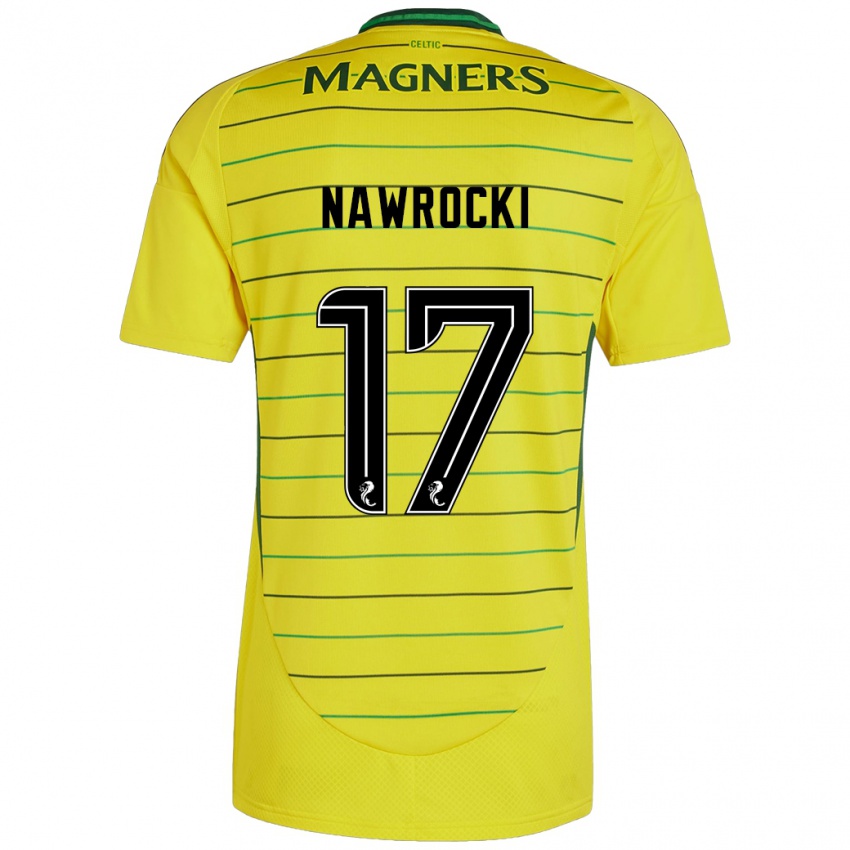 Kinderen Maik Nawrocki #17 Geel Uitshirt Uittenue 2024/25 T-Shirt