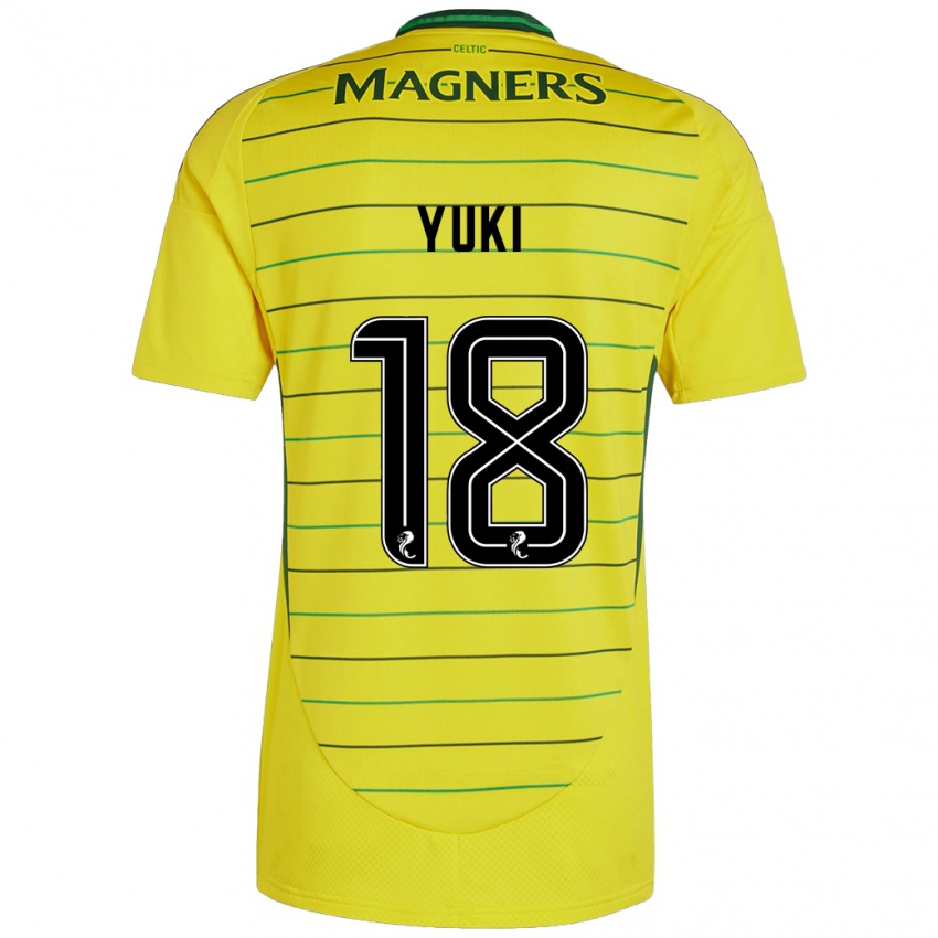 Kinderen Yuki Kobayashi #18 Geel Uitshirt Uittenue 2024/25 T-Shirt