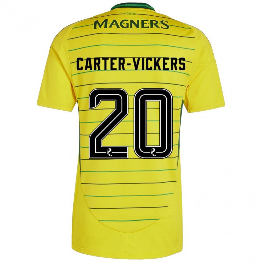 Kinderen Cameron Carter-Vickers #20 Geel Uitshirt Uittenue 2024/25 T-Shirt