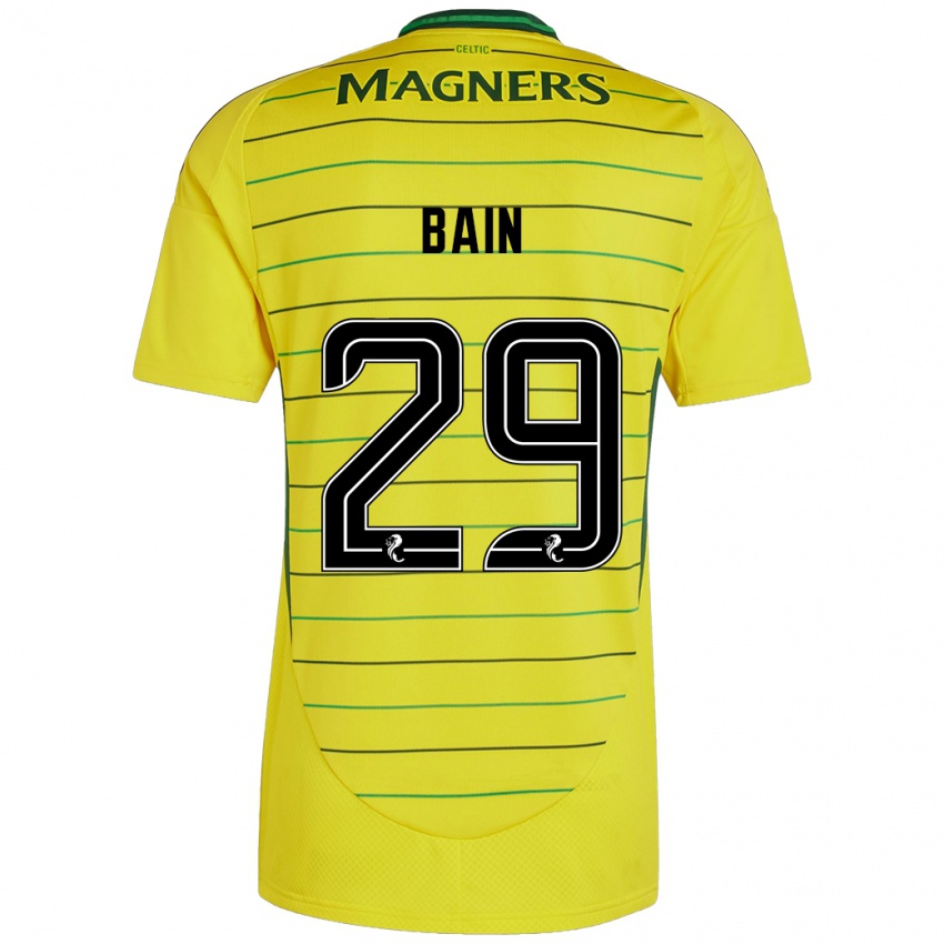 Kinderen Scott Bain #29 Geel Uitshirt Uittenue 2024/25 T-Shirt