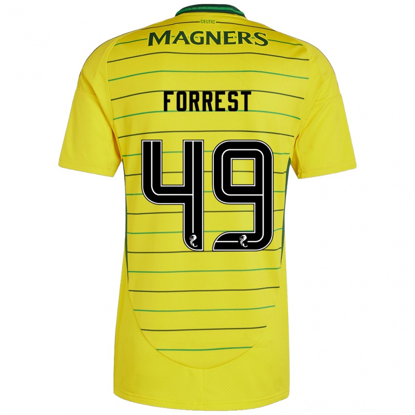 Kinderen James Forrest #49 Geel Uitshirt Uittenue 2024/25 T-Shirt