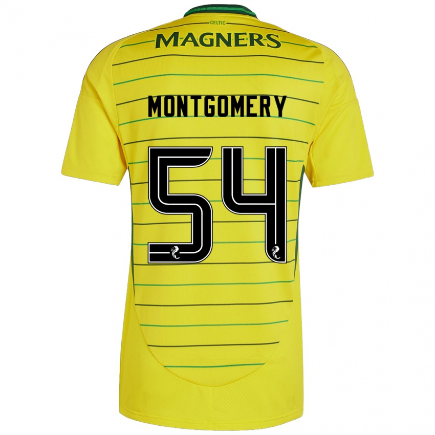 Kinderen Adam Montgomery #54 Geel Uitshirt Uittenue 2024/25 T-Shirt