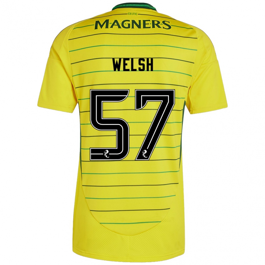 Kinderen Stephen Welsh #57 Geel Uitshirt Uittenue 2024/25 T-Shirt