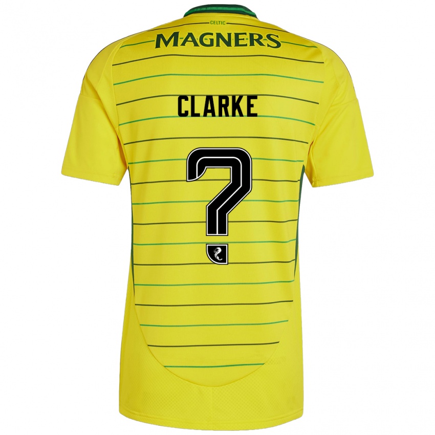 Kinderen Josh Clarke #0 Geel Uitshirt Uittenue 2024/25 T-Shirt