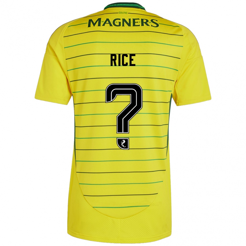 Kinderen Aidan Rice #0 Geel Uitshirt Uittenue 2024/25 T-Shirt