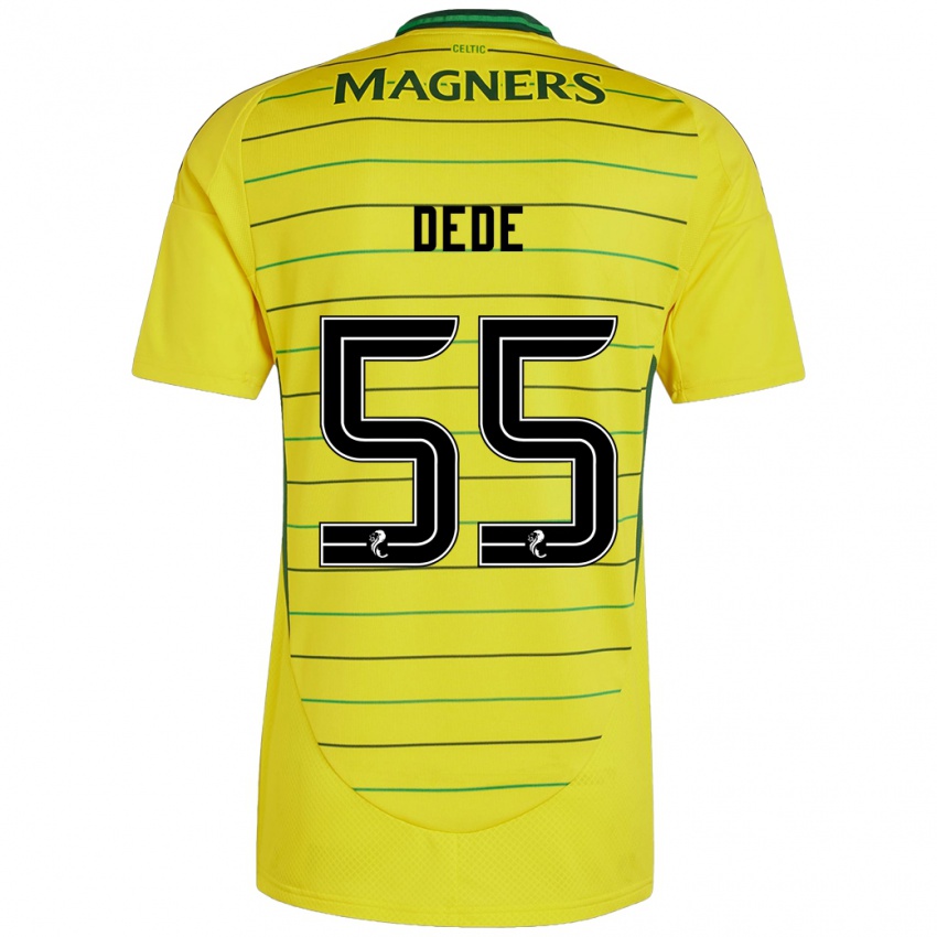 Kinderen Josh Dede #55 Geel Uitshirt Uittenue 2024/25 T-Shirt