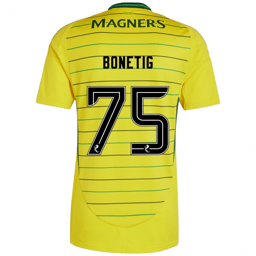 Kinderen Liam Bonetig #75 Geel Uitshirt Uittenue 2024/25 T-Shirt